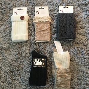 Boot cuffs and over the knee sock bundle